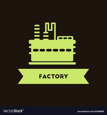 Factory building vector image