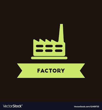 Factory building vector image