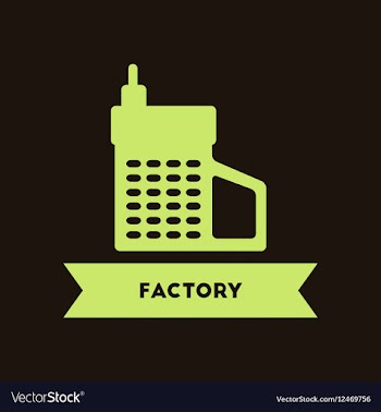 Factory building vector image