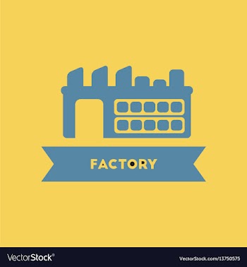 Factory building vector image
