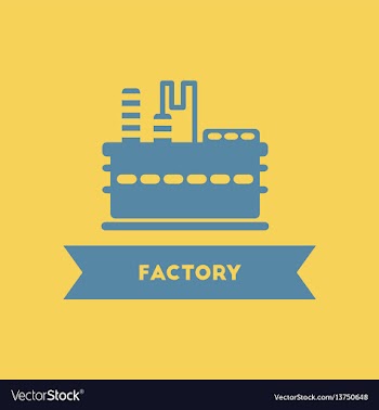 Factory building vector image