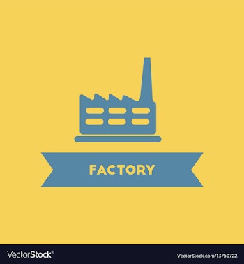 Factory building vector image