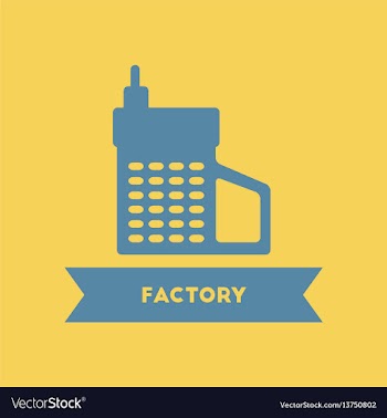 Factory building vector image