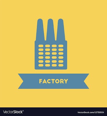 Factory building vector image