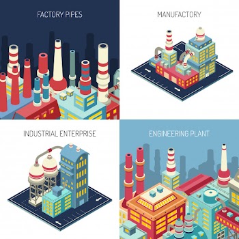Factory isometric design concept Free Vector