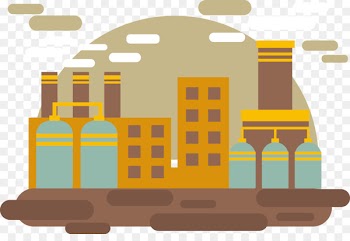 Factory Pollution Euclidean vector Sewage treatment - Vector twilight polluting industries 