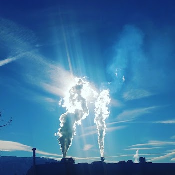 Factory Smoke in the Sky