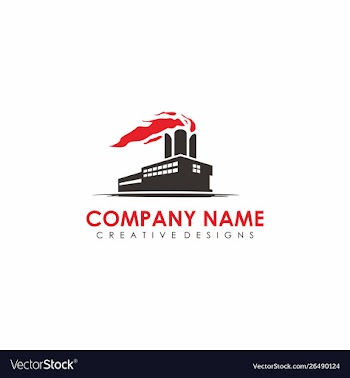 Factory warehouse industry logo vector image