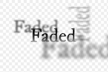 Faded PNG sticker, drop shadow font | Free stock illustration | High Resolution graphic