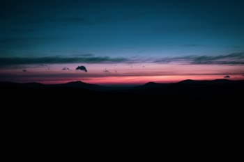 Fading last light on the mountain.