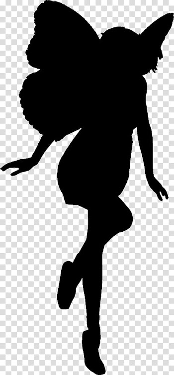 Faerie Silhouettes , black and white abstract painting transparent background PNG clipart