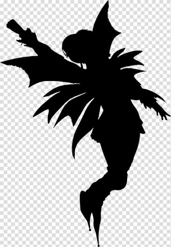 Faerie Silhouettes , black and white abstract painting transparent background PNG clipart