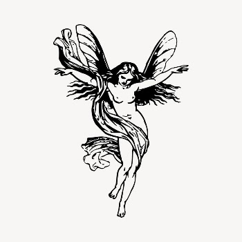 Fairy clipart, vintage hand drawn | Free Vector - rawpixel