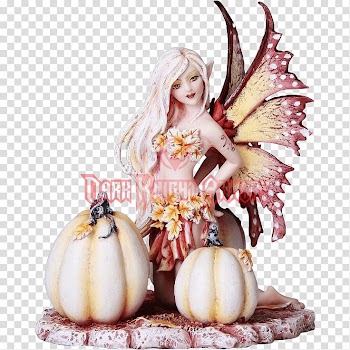Fairy Gifts Pumpkin Figurine Fairy riding, Fairy transparent background PNG clipart