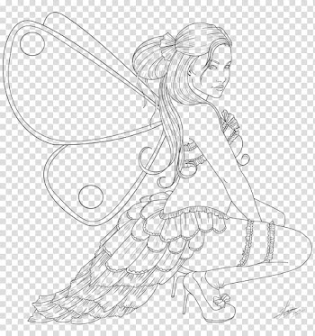Fairy Lines, female fairy illustration transparent background PNG clipart
