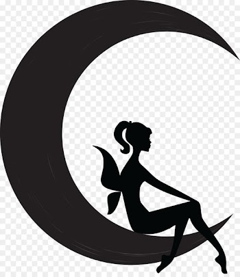 Fairy Moon Silhouette Flower Fairies Clip art - cdr 