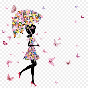 Fairy Painting Illustration - Beautiful flower fairy 