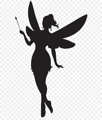 Fairy Silhouette Clip art - Fairy with Magic Wand Silhouette PNG Clip Art 