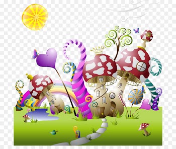 Fairy tale Cartoon Illustration - Cute fairy-tale world 