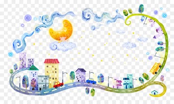 Fairy tale Illustration - Moon City 