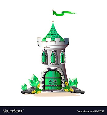 fairytale tower with crystals free