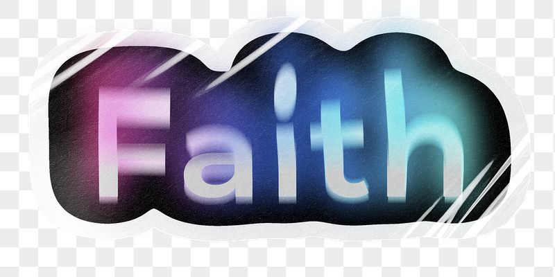 Faith png word sticker, neon | Free PNG - rawpixel