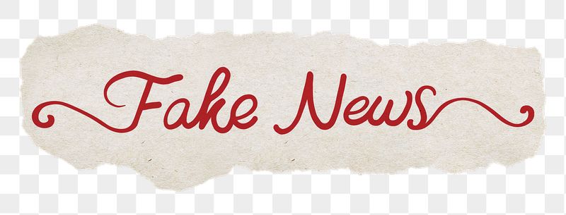 Fake news png, red calligraphy | Free PNG - rawpixel