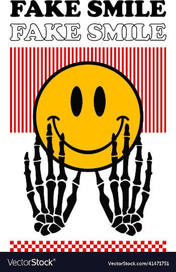 fake smile t shirt design ready to print