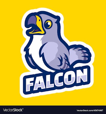 falcon bird cartoon character mascot