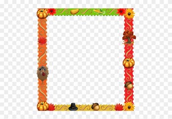 Fall Border Clipart - Thanksgiving Border