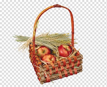 Fall harvest basket transparent background PNG clipart
