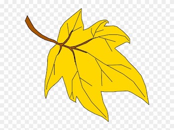 Fall Leaves Cartoon - Yellow Fall Leaf Clipart