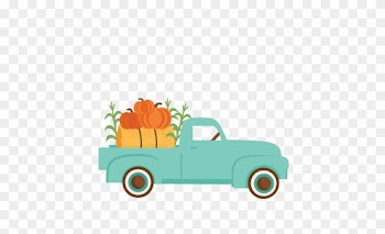 Fall Truck Svg Scrapbook Cut File Cute Clipart Files - Truck With Pumpkins Svg