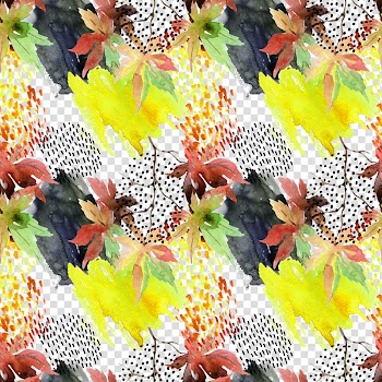 Fall watercolor background filling transparent background PNG clipart