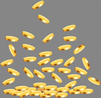 Falling Coins PNG Clip Art Image | Gallery Yopriceville - High ...