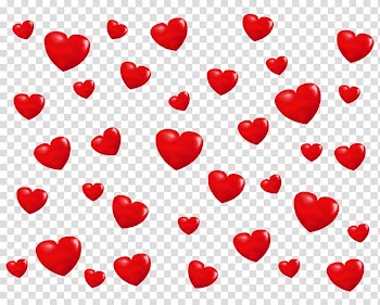 Falling heart illustration, Little Hearts Overlay transparent background PNG clipart
