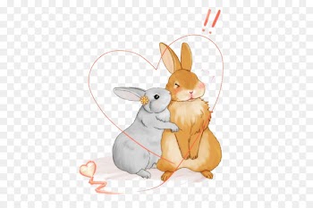 Falling in love Son u90fdu662fu5957u8def Mobile phone Man - Hand-painted watercolor rabbit 