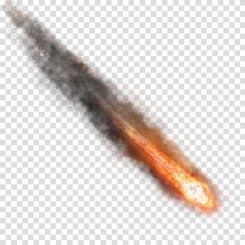 Falling meteorite transparent background PNG clipart