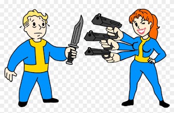 Fallout Clipart Valt - Vault Boy And Girl
