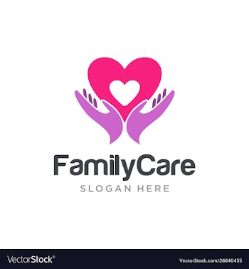 Family care logo design template vector image