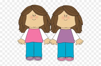 Family Clip Art Princess Baby Girl - Twin Girls Clip Art