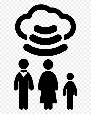Family Connected With Wifi To Internet Cloud Comments - Internet