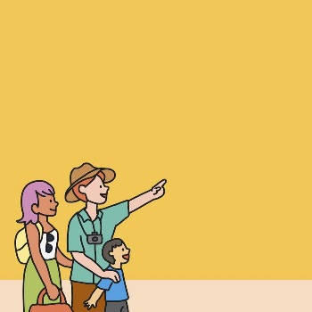 Family day out illustration, yellow | Free Photo - rawpixel