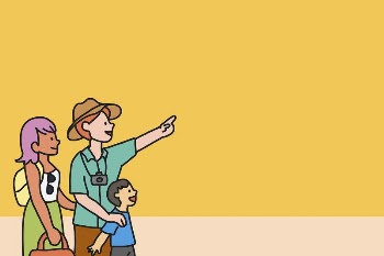 Family day out illustration, yellow | Free Vector - rawpixel