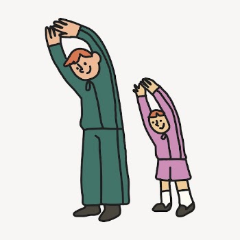 Family exercising collage element, fitness | Free Vector - rawpixel