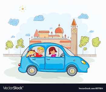 Family going for a ride vector image
