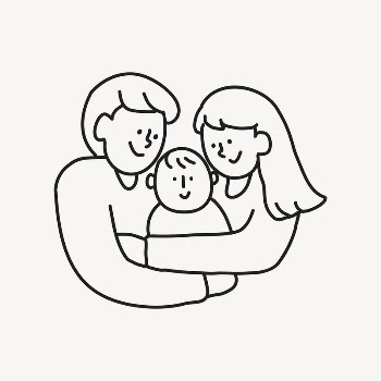 Family hand drawn collage element, | Free PSD Illustration - rawpixel