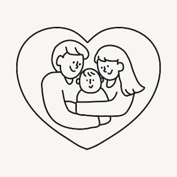 Family heart hand drawn collage | Free PSD Illustration - rawpixel