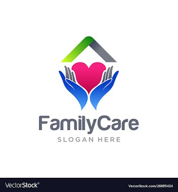 Family home care logo design vector image