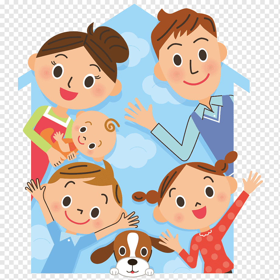 Family Icon, Cartoon family, cartoon Character, child, hand png
